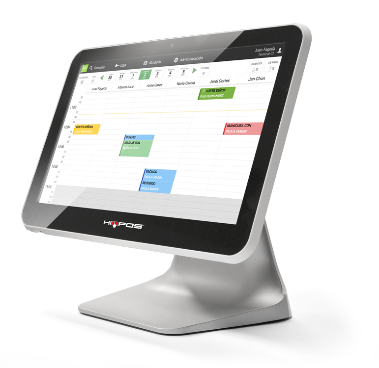 JFC shop & banking equipment HioPOS gestion agenda coiffeurs